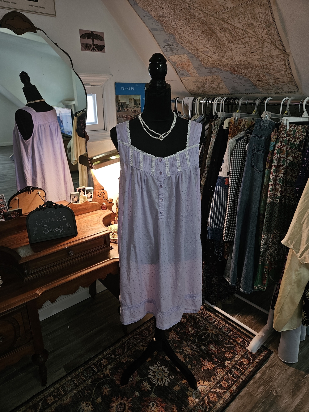 Lavender Nightgown - 100% Cotton